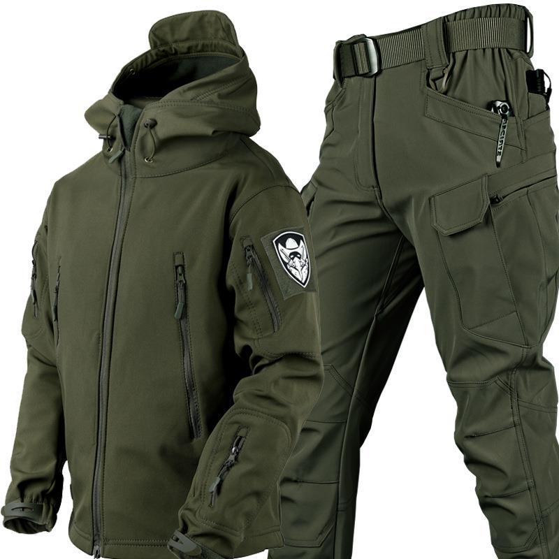 🔥Isoliert & warm, für Winter und Gelände – Taktisches Softshell-Jacken- und Hosen-Set ✨