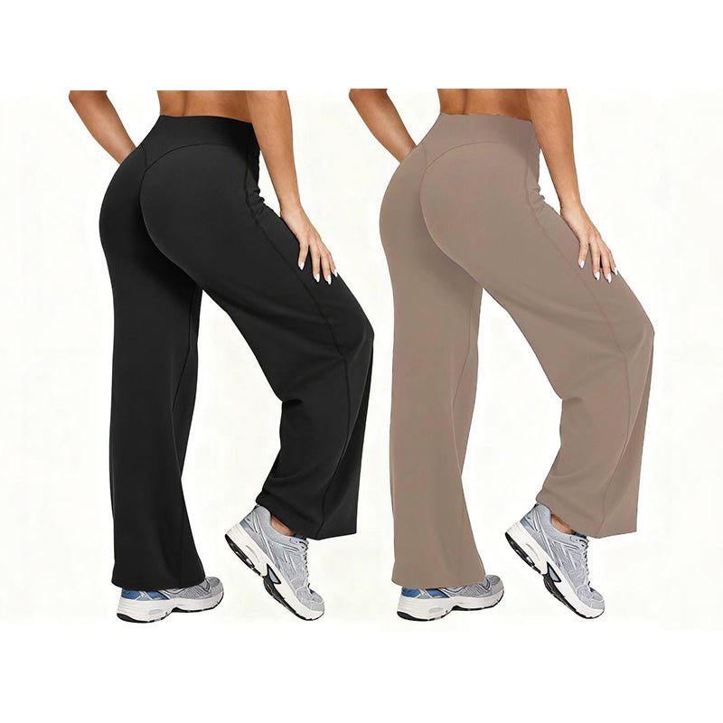 🧘Hohe Taille ohne Einschneiden, weites Bein – Damen Yogahose ✨