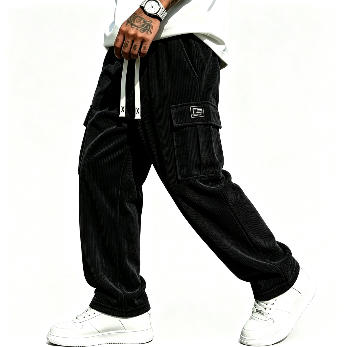 🧥Lässige Streetwear, kuscheliger Tragekomfort – Cargohose aus Cord für Herren ✨