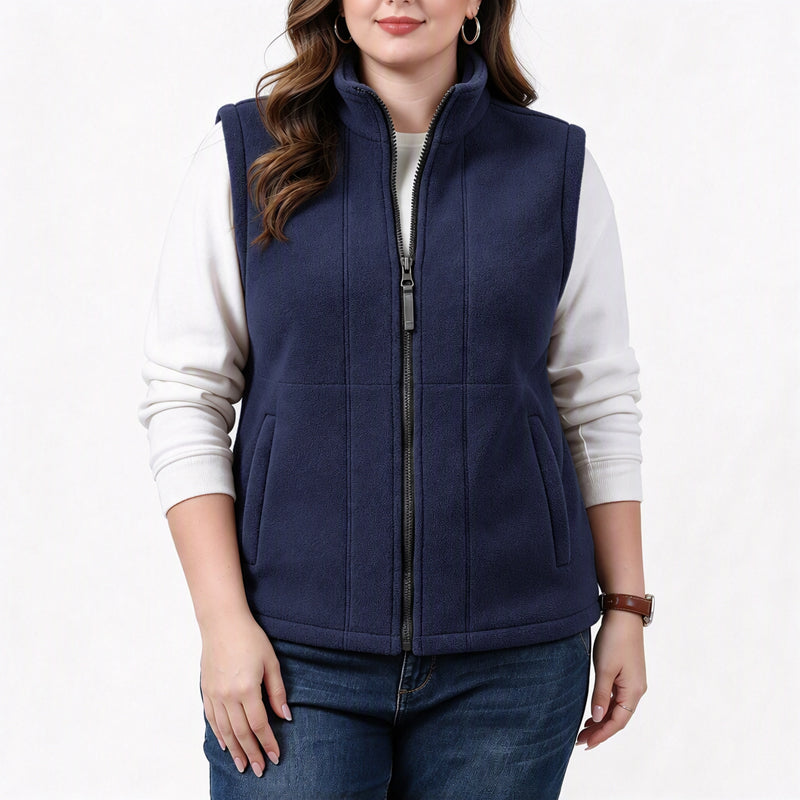 🧣Stehkragen-Wärme, ideal für den Alltag – Damen Stehkragen Wärmende Gefütterte Weste ✨