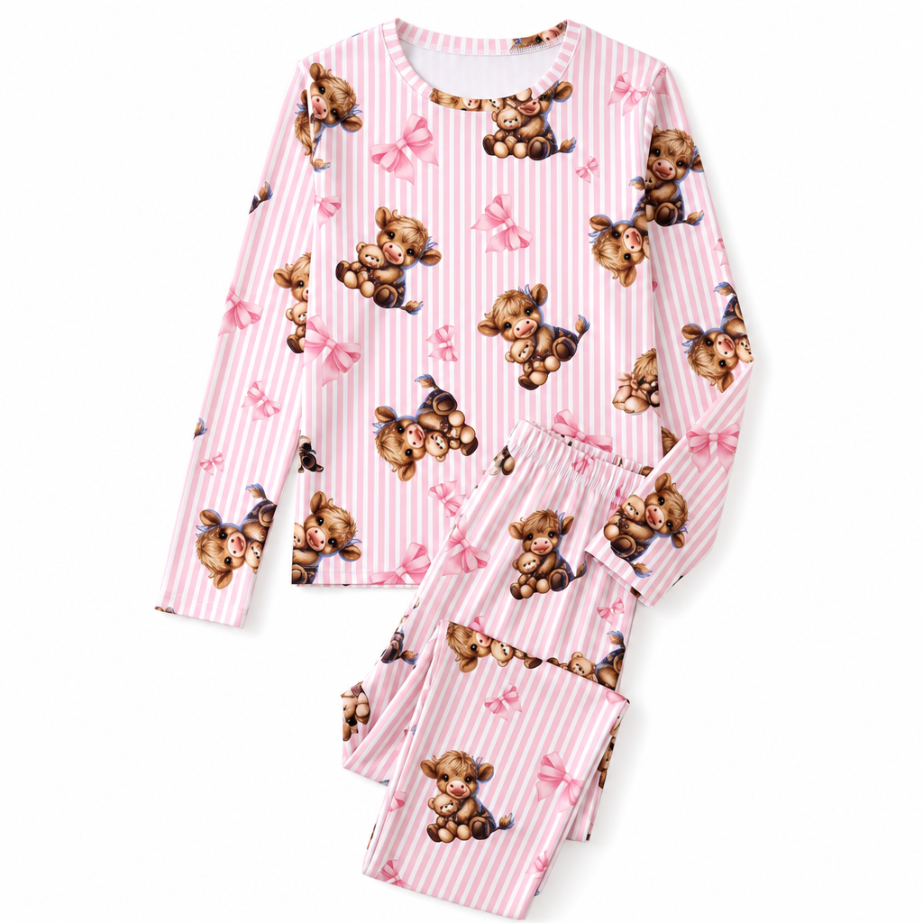 🔥👚Bestseller | Wolkenweicher Komfort, Entspannung zu Hause – Damen Milchseide Langarm-Pyjama-Set