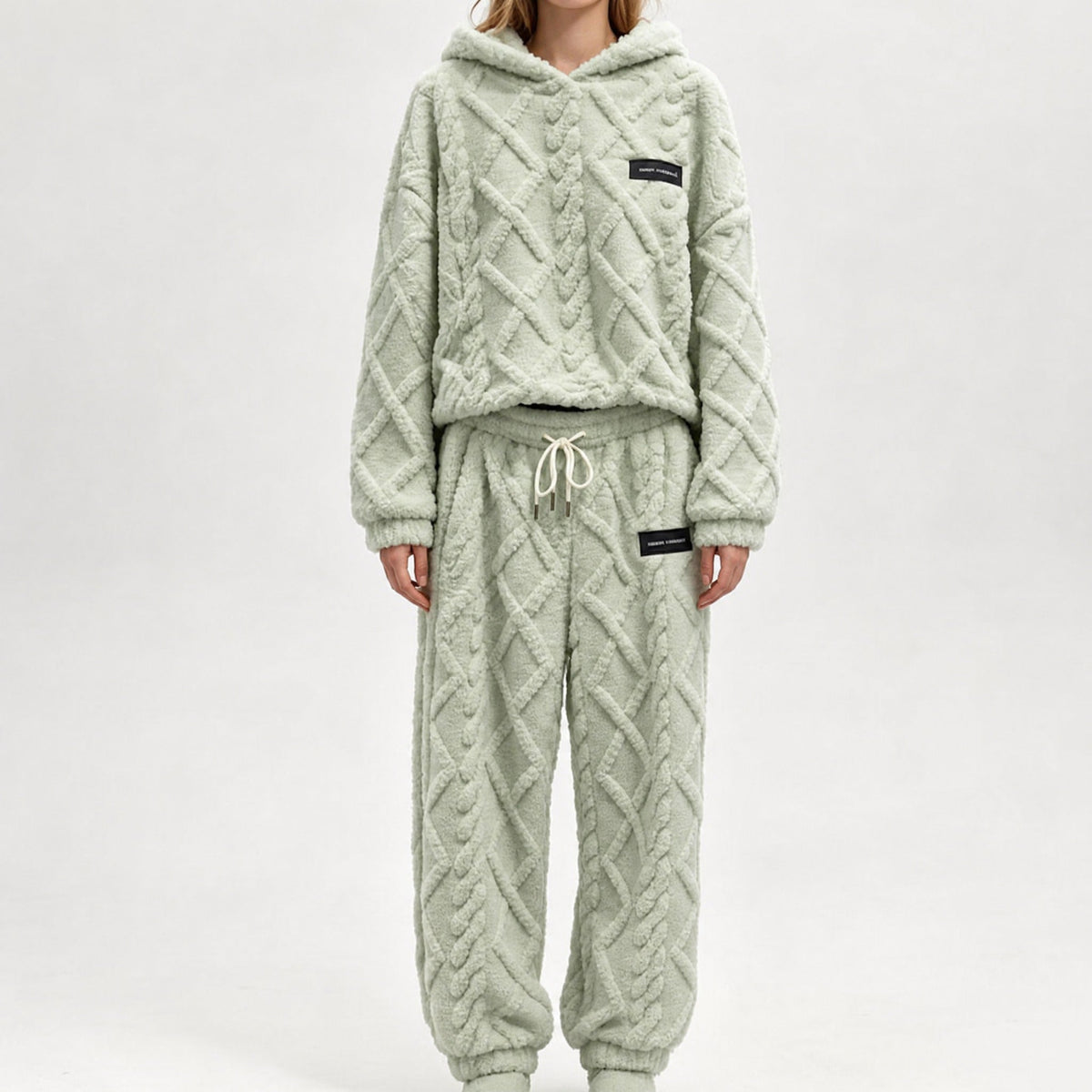 🍂Neu für Herbst & Winter – 50% Rabatt für kurze Zeit!🎁Thermo-Fleece-Pyjama-Set, warme Hauskleidung, 2-teilig, auch draußen tragbar