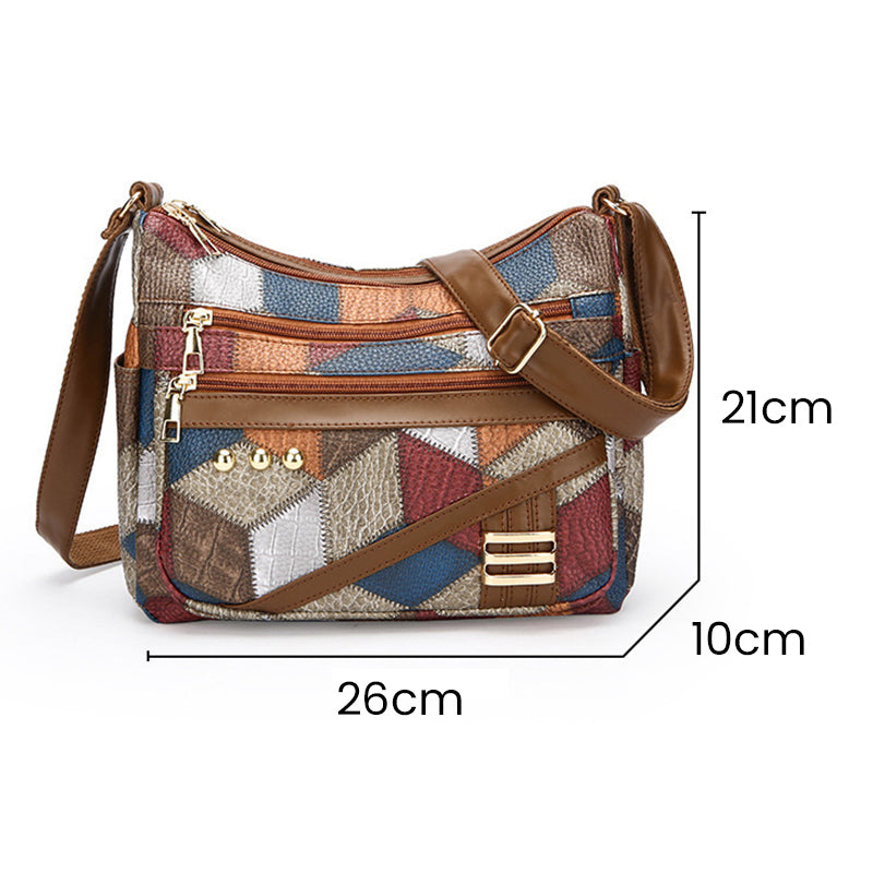 🔥Vintage-Geometrie, auffälliger Stil – Vintage-Tasche mit geometrischem Muster ✨