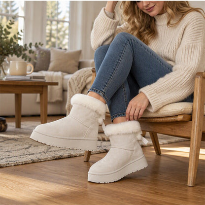 👍👢Von vielen Kunden gewählt | Wadenbetonte Silhouette, vielseitig – Damen-Winter-Plateaustiefel ❄️