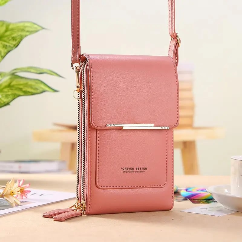 🌧️Wasserabweisend & handgefertigt, 3 Tragevarianten👜 Touchscreen-Crossbody-Tasche – Wasserabweisendes PU-Leder & verstellbarer Gurt, 3 Tragevarianten ✨