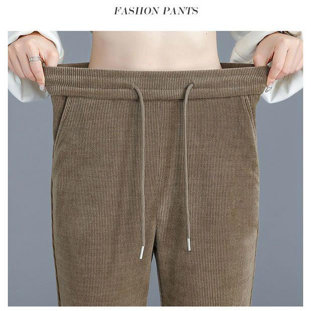 🔥👖Bestseller | Plüsch-Wärme, Winter draußen – Damen Cord-Joggerhose mit Fleece-Futter