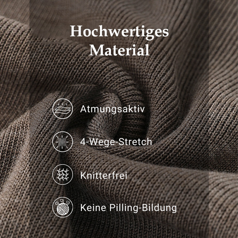 ⭐👗Beliebt | Bequemer Rundhals, vielseitig für jeden Tag – Damen elegantes Faltenkleid