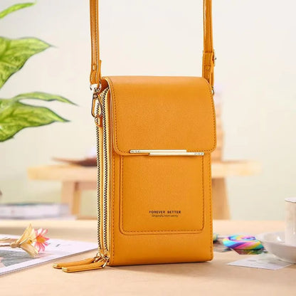 🌧️Wasserabweisend & handgefertigt, 3 Tragevarianten👜 Touchscreen-Crossbody-Tasche – Wasserabweisendes PU-Leder & verstellbarer Gurt, 3 Tragevarianten ✨