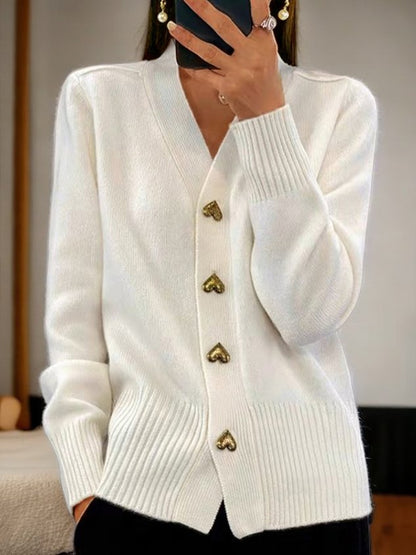 🌸🔥Bestseller | Wärme & Komfort, Herbst- & Winteralltag – Damen Strickjacke mit Knöpfen
