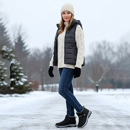 ❄️ Rutschfeste warme Winter-Sneaker zum Hineinschlüpfen | Kein kalter Fuß, kein Ausrutschen – Bequemer Halt für Schnee & Alltag ✨