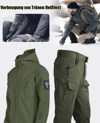 🔥Isoliert & warm, für Winter und Gelände – Taktisches Softshell-Jacken- und Hosen-Set ✨
