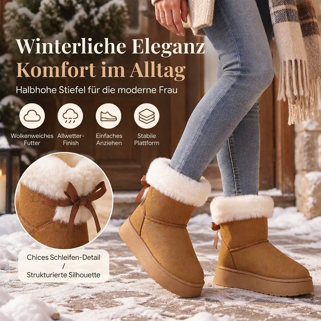 👍👢Von vielen Kunden gewählt | Wadenbetonte Silhouette, vielseitig – Damen-Winter-Plateaustiefel ❄️
