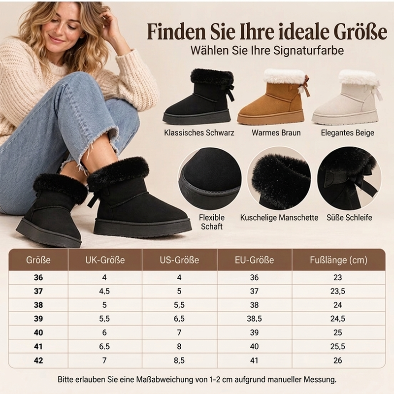 👍👢Von vielen Kunden gewählt | Wadenbetonte Silhouette, vielseitig – Damen-Winter-Plateaustiefel ❄️