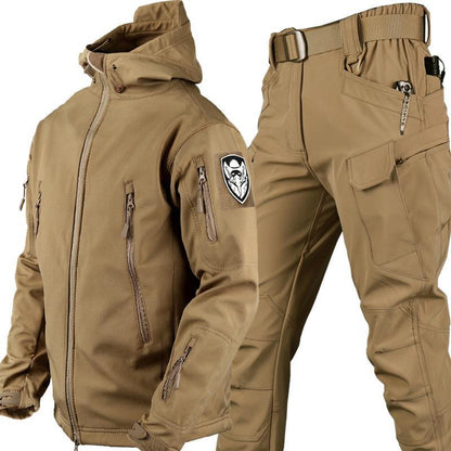 🔥Isoliert & warm, für Winter und Gelände – Taktisches Softshell-Jacken- und Hosen-Set ✨