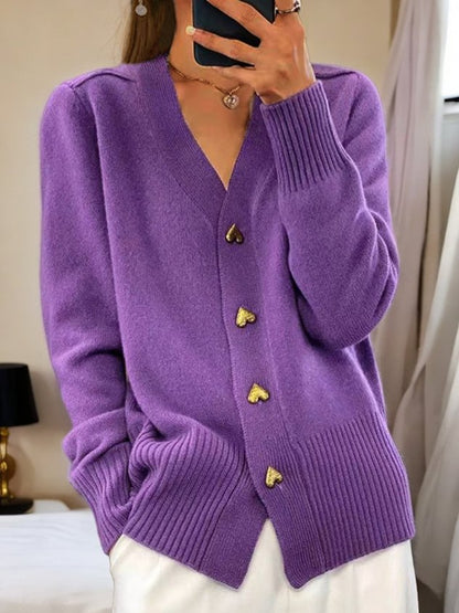 🌸🔥Bestseller | Wärme & Komfort, Herbst- & Winteralltag – Damen Strickjacke mit Knöpfen