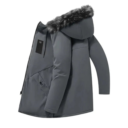 🎯 50% Rabatt + Gratis Versand 🚚 Winddichte, mittellange Parka-Jacke mit Kapuze für Herren