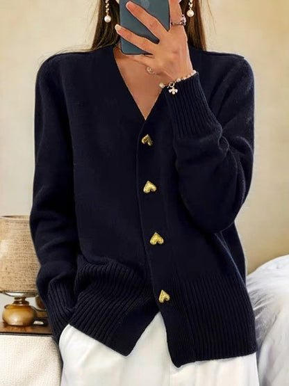 🌸🔥Bestseller | Wärme & Komfort, Herbst- & Winteralltag – Damen Strickjacke mit Knöpfen