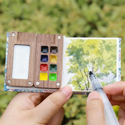 🎅 Новогодишна идея за подарък 49% ОТСТЪПКА 🎨 Пътен комплект акварел „PocketArtist“