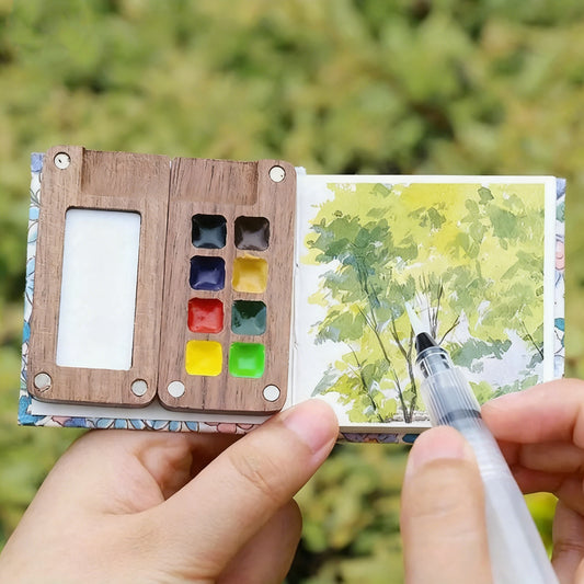 🎅 Новогодишна идея за подарък 49% ОТСТЪПКА 🎨 Пътен комплект акварел „PocketArtist“