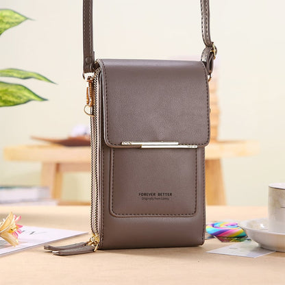 🌧️Wasserabweisend & handgefertigt, 3 Tragevarianten👜 Touchscreen-Crossbody-Tasche – Wasserabweisendes PU-Leder & verstellbarer Gurt, 3 Tragevarianten ✨