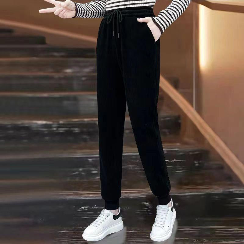 🔥👖Bestseller | Plüsch-Wärme, Winter draußen – Damen Cord-Joggerhose mit Fleece-Futter