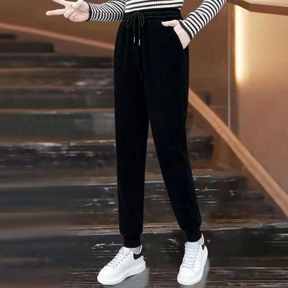 🔥👖Bestseller | Plüsch-Wärme, Winter draußen – Damen Cord-Joggerhose mit Fleece-Futter