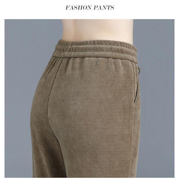 🔥👖Bestseller | Plüsch-Wärme, Winter draußen – Damen Cord-Joggerhose mit Fleece-Futter