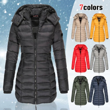 🖤Black Friday Sale 🧥 550er Gänsedaunen, extreme Wärme – Flare Daunenparka für Damen ✨