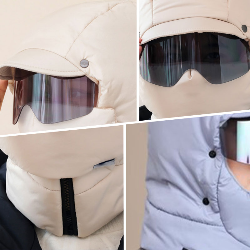 🕶️Höchster Windschutz, integrierte winddichte Brille – Winddichte Vollgesichts-Outdoor-Maske ✨