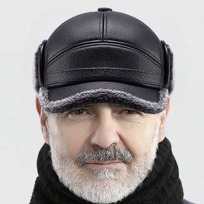 🧢🐂Ohrenschutz, Winter draußen – Männer dicke Ohrenschutz Kunstleder Hut