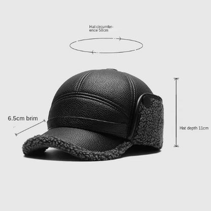 🧢🐂Ohrenschutz, Winter draußen – Männer dicke Ohrenschutz Kunstleder Hut
