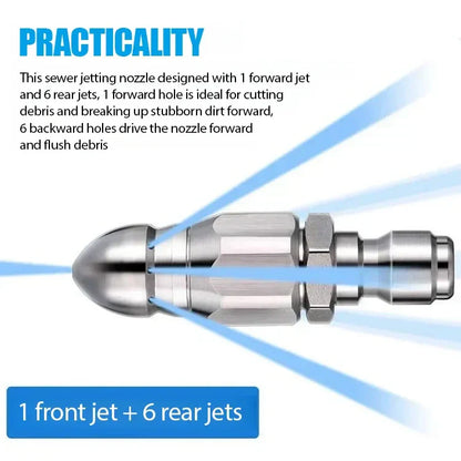💝Мощна дюза за почистване и отпушване на тръби💥