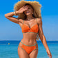 👙 Женски едноцветен бански костюм с дантела 💞 | Елегантен, удобен, подходящ за плаж и басейн 🌊