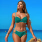 👙 Женски едноцветен бански костюм с дантела 💞 | Елегантен, удобен, подходящ за плаж и басейн 🌊