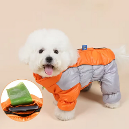 🐕 Светоотражающая зимняя куртка для маленьких собак | Водонепроницаемая ткань, утеплитель и удобная застежка