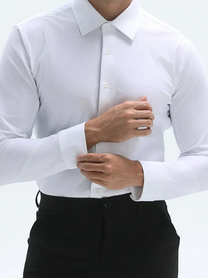 👑 Fliwos Мъжки Еластични Ризи Без Гладене | Три-Защита: Водоустойчивост, Анти-бръчки, Дишащо Удобство! ✨