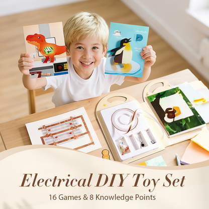 🔌 Електрически DIY Играчен Комплект: 16 Игри & 8 Образователни Точки | Учене Чрез Игра! 🧠