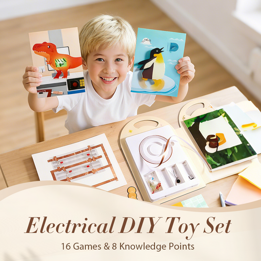 🔌 Електрически DIY Играчен Комплект: 16 Игри & 8 Образователни Точки | Учене Чрез Игра! 🧠