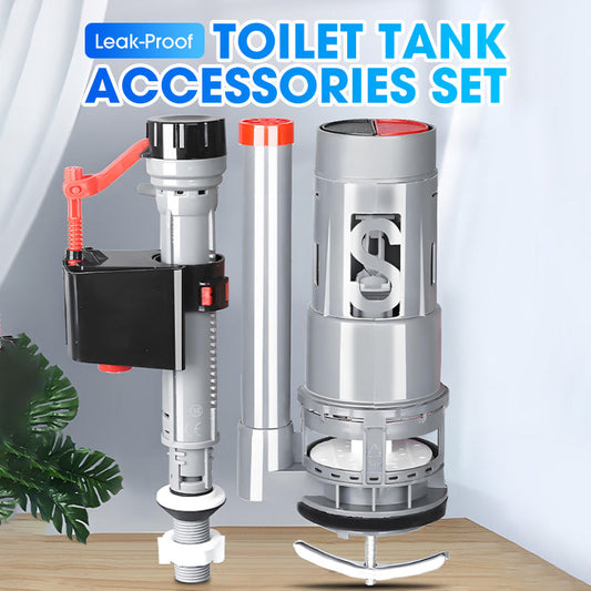 🛠️【Всичко в едно】Комплект аксесоари за ремонт на резервоара на тоалетната | Спира течовете, спестява разходи – универсален размер