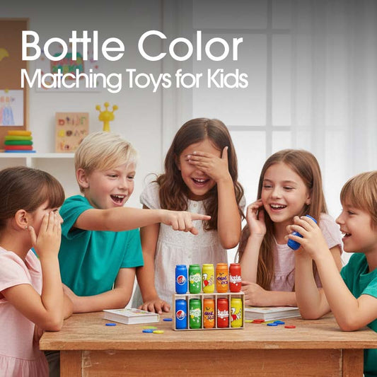 🎨 Образователна игра за цветове за деца | Бутилки и капачки за сортиране и развитие на точни движения