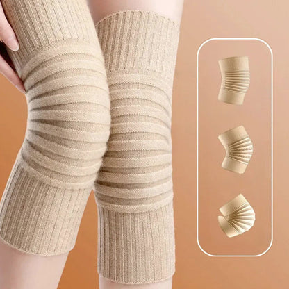🧶 Pousbo® плетени наколенници от мека прежда | Подходящи за вкъщи, спорт и всекидневна употреба
