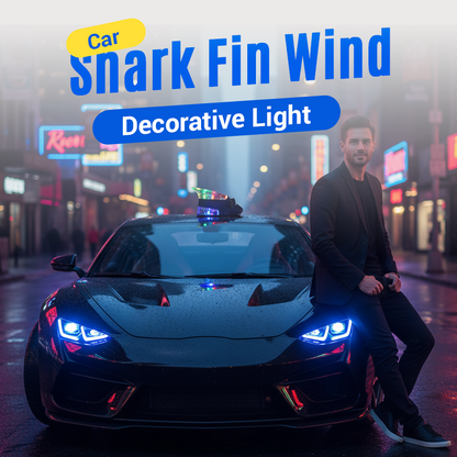 🦈 Декоративна светлина "акулска перка" за автомобили | LED осветление с променливи цветове и дистанционно управление
