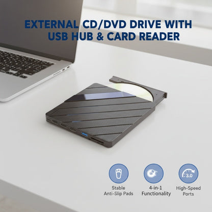 💿 Външен CD/DVD устройство за лаптоп | USB 3.0, бързо четене и запис на дискове