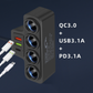 ⚡ Универсален 7-в-1 адаптер за автомобилна запалка | С 3x USB, Type-C, QC3.0, волтметър и защита от пренапрежение