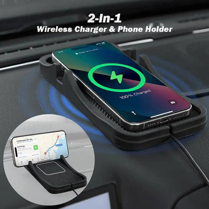 🔋 10W интелигентна безжична зарядна станция за кола – стабилно зареждане с LED дисплей