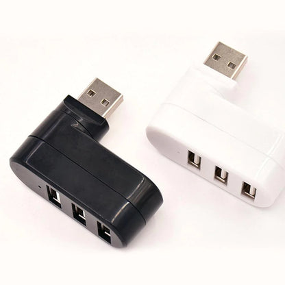 🔌 Многофункционален мини въртящ се 3-портови USB конектор | Компактен и гъвкав заряден хъб