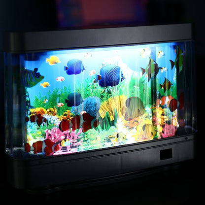 🐠 Изкуствено декоративно осветление за аквариум | Симулира тропически риби с LED нощна светлина