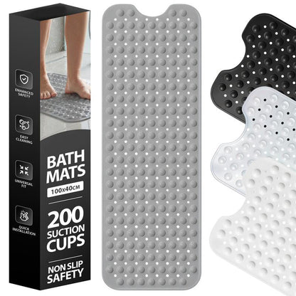 🛁 40„x16“ Неплъзгаща се постелка за вана с вендузи | Изключително голяма противоплъзгаща се подложка за душ и вана