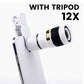 🔭 12X Telephoto Lens for Smartphones | Professional Zoom Photography Kit with Tripod – Capture Distant Shots Like a Pro 📱✨