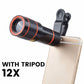🔭 12X Telephoto Lens for Smartphones | Professional Zoom Photography Kit with Tripod – Capture Distant Shots Like a Pro 📱✨